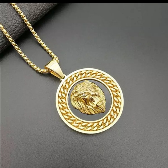 New circle lions mens fashion necklace